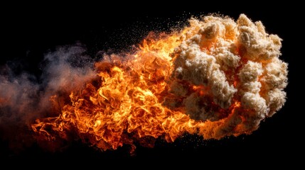 Burning sphere abstract