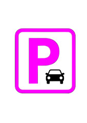 Car Parking Vector Icon for Signage and Navigation Apps