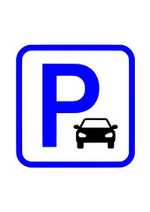 Car Parking Vector Icon for Signage and Navigation Apps