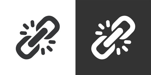 Link icon. Solid glyph series icon