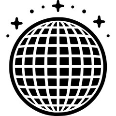 Retro Disco Ball Vector Icon - 2