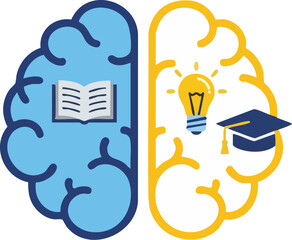 Student's brain, learning, and education concept.