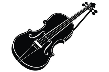 violin silhouette vector icon