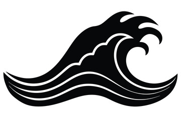 wave silhouette vector icon