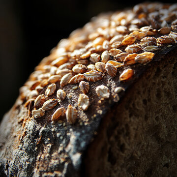 Assorted breads with poppy and sesame seeds on a white background