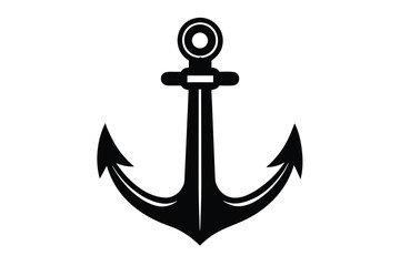 anchor silhouette vector icon