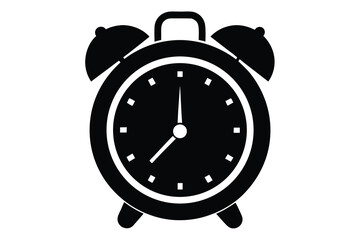 alarm clock silhouette vector icon