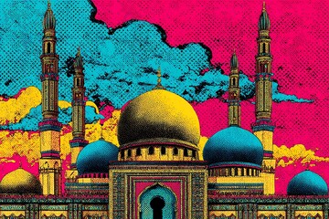 pop art style Islamic New Year
