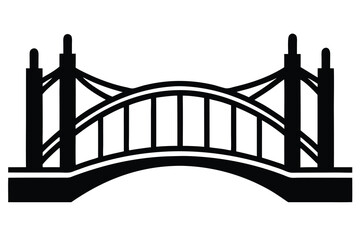bridge silhouette vector icon