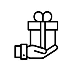 Gift Giving Hand Icon