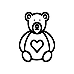 Cute Teddy Bear with Heart