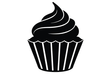 cupcake silhouette vector icon