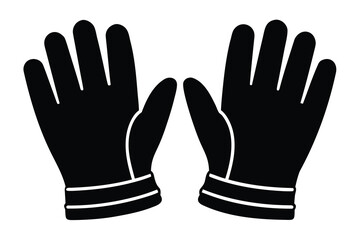 Obraz premium gloves silhouette vector icon