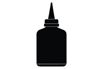 glue bottle silhouette vector icon