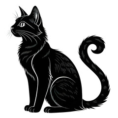 Black and White Animal Silhouettes Collection: Cats, Lions, Zebras, Giraffes, Dolphins, and More"