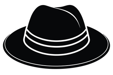 hat silhouette vector icon