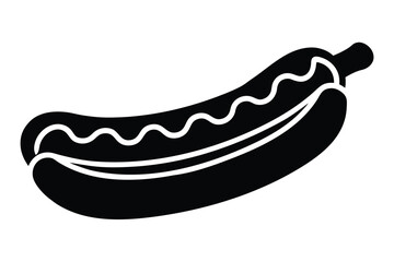 hotdog silhouette vector icon