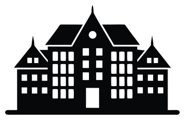 hotel silhouette vector icon