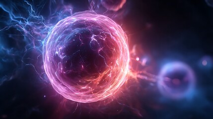 glowing sphere in the dark