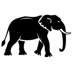 Black and White Animal Silhouettes Collection: Cats, Lions, Zebras, Giraffes, Dolphins, and More"
