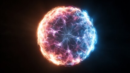 glowing sphere in the dark