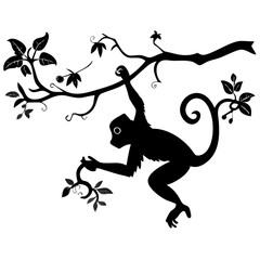 Black and White Animal Silhouettes Collection: Cats, Lions, Zebras, Giraffes, Dolphins, and More"