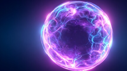 glowing sphere in the dark