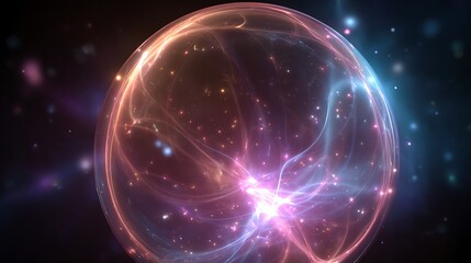 glowing sphere in the dark