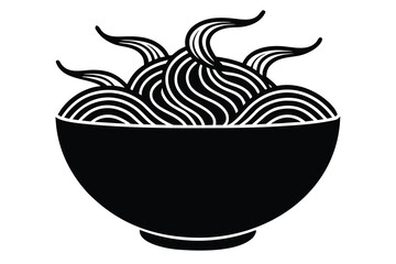 noodles silhouette vector icon