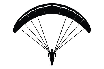 paragliding silhouette vector icon