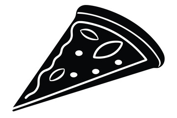 pizza slice silhouette vector icon