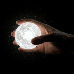 moon in hand