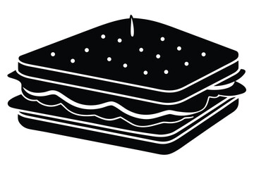 sandwich silhouette vector icon
