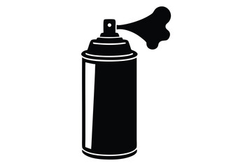 spray paint can silhouette vector icon