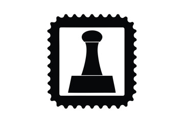 stamp silhouette vector icon