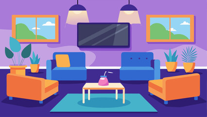 A lounge area with comfortable couches and a TV for relaxation