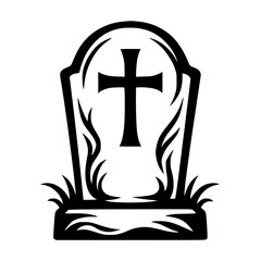 Tribal Style Halloween Headstone SVG