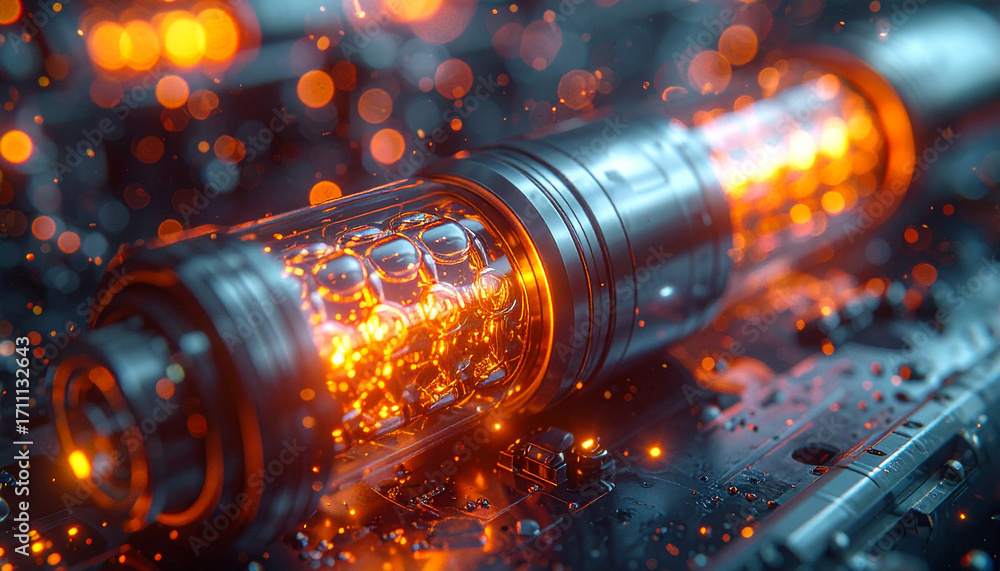 Poster quantum core: a cutting-edge depiction of a quantum core, a complex arrangement of high-tech element
