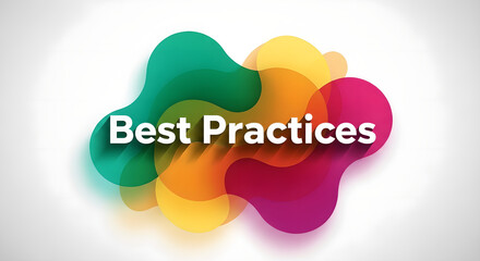 Best Practices Colorful Abstract Shapes Background Copy Space