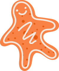 Smiling Gingerbread Cookie