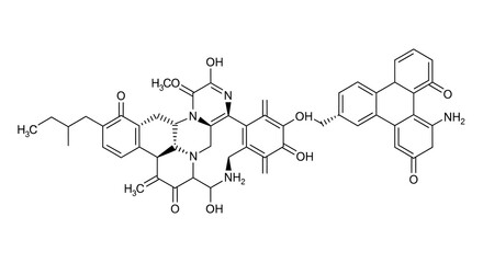 Complex Organic Molecule Structure.