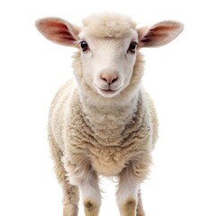 Obraz premium Adorable Lamb Portrait: Capturing the Innocence and Charm of a Young Sheep in Detail
