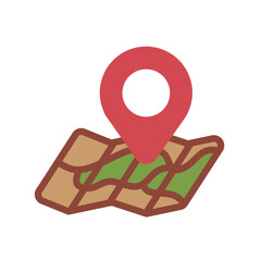 map location flat icon
