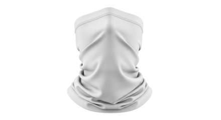 White Neck Gaiter Mockup Front View