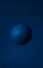 Obraz premium Mysterious deep blue sphere floats in ethereal, moody, abstract background evoking cosmic wonder and modern design concepts