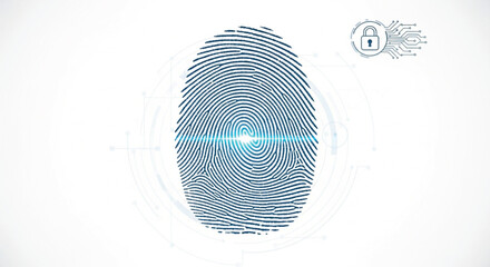 Digital fingerprint representing secure identity and access in technology