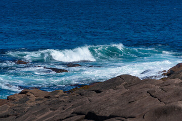 waves on the rocks
