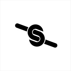 Rope knot logo design with letter S concept.