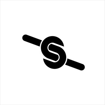 Rope knot logo design with letter S concept.