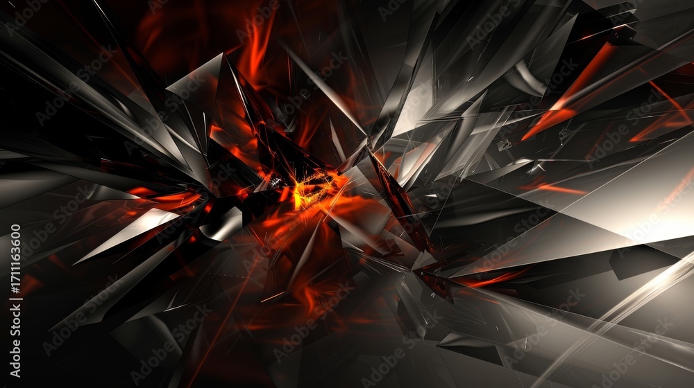 Poster dark and light sharp and smooth these geometric flames create a perfect balance between chaos and or